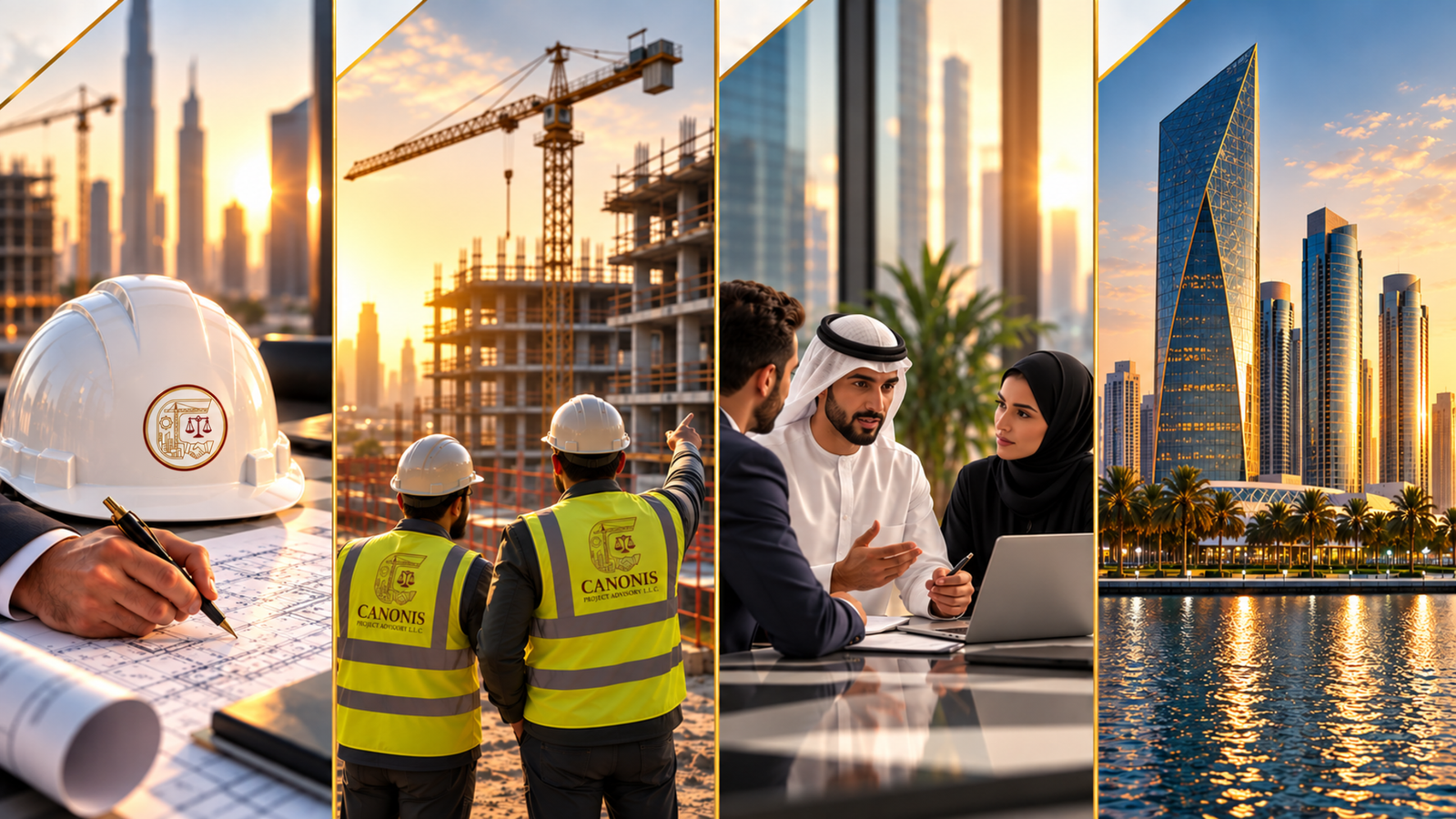 Project planning, construction oversight, advisory collaboration, and the Abu Dhabi skyline
